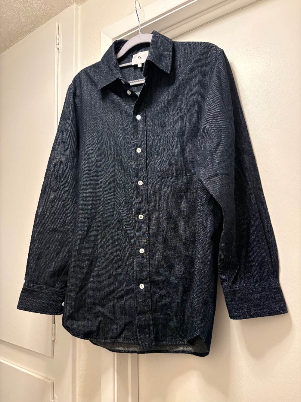 G. / GOOP / GWYN 100% cotton denim shirt - size 0 but overdized